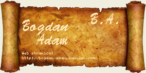 Bogdan Adam vizit kartica